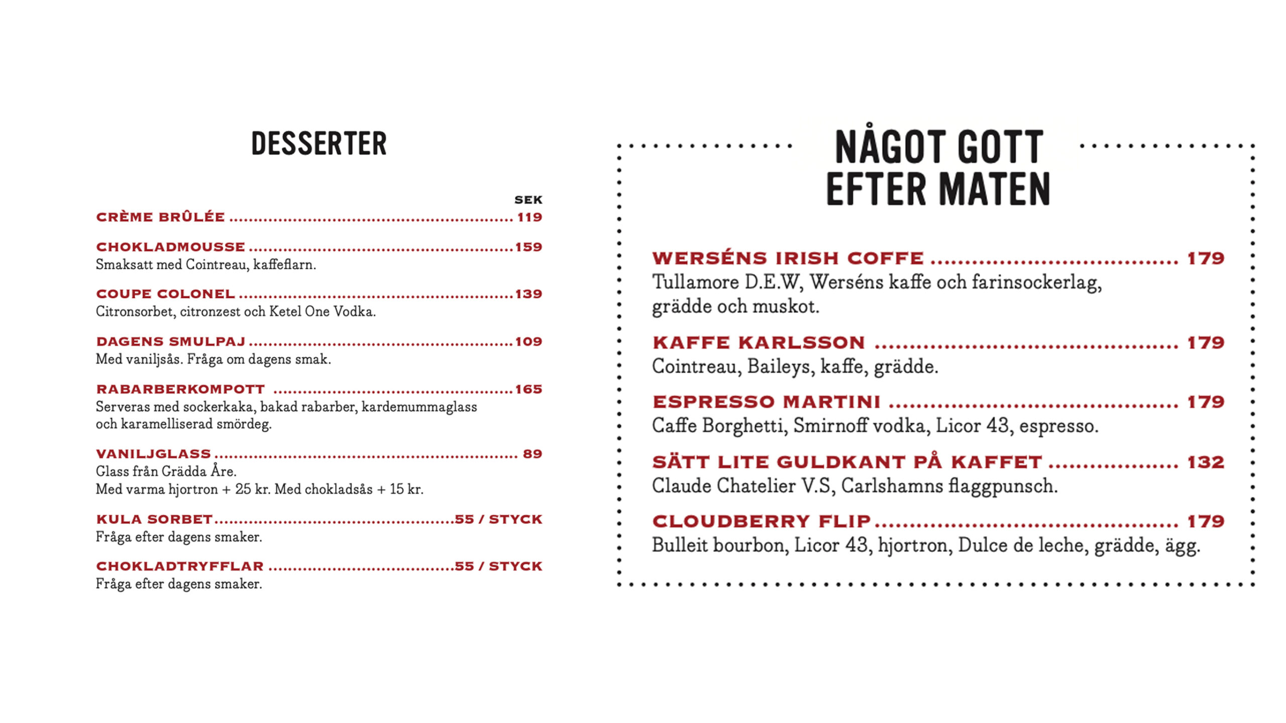 Desserts